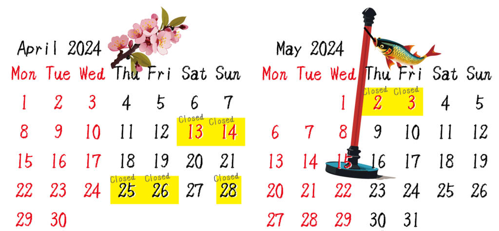 April/May 2024
For Toyohirakoenstore